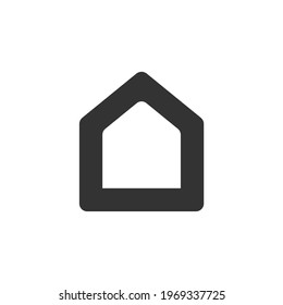icono de la casa simple sobre fondo blanco
