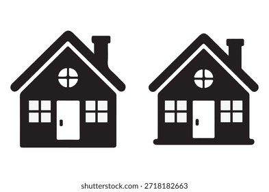 Simple House Icon Silhouette Vector Design