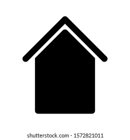 Simple House Icon Vector Black Fill  On White Background.
Flat Icon For Web, Apps, Or Design Product EPS10.