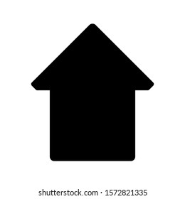 Simple House Icon Vector Black Fill  On White Background.
Flat Icon For Web, Apps, Or Design Product EPS10.