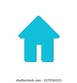 Simple House Icon Vector Blue Colour On White Background.
Flat Icon For Web, Apps, Or Design Product EPS10.