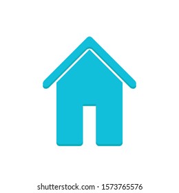 Simple House Icon Vector Blue Colour On White Background.
Flat Icon For Web, Apps, Or Design Product EPS10.