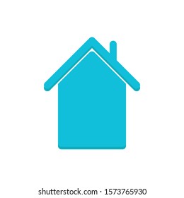 Simple House Icon Vector Blue Colour On White Background.
Flat Icon For Web, Apps, Or Design Product EPS10.