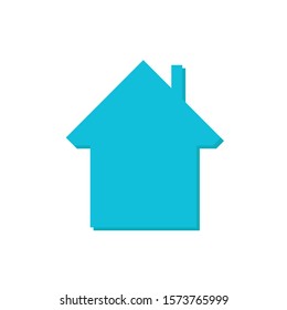 Simple House Icon Vector Blue Colour On White Background.
Flat Icon For Web, Apps, Or Design Product EPS10.