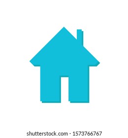 Simple House Icon Vector Blue Colour On White Background.
Flat Icon For Web, Apps, Or Design Product EPS10.