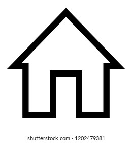 Simple House Icon. Vector Image.