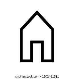 Simple House Icon. Vector Image.
