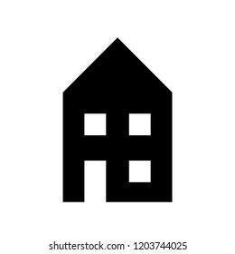 Simple House Icon. Vector Image.