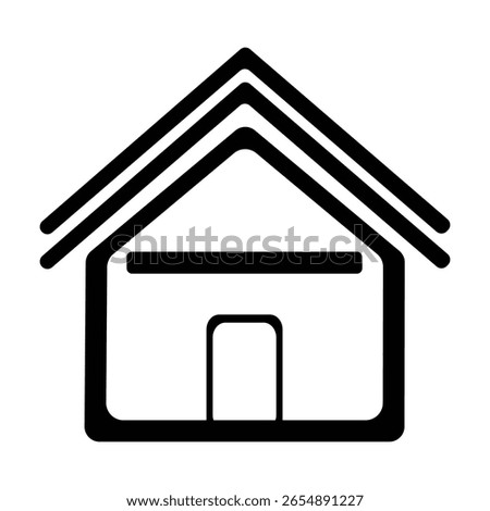 Simple House Icon Vector for Web and App On White Background
