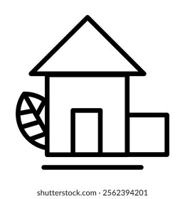 Simple house icon, simple, white background