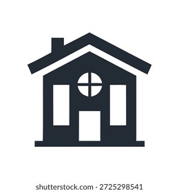 Einfache Hausdarstellung mit minimalistischem Design und klaren Linien