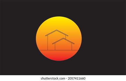 Einfaches Logo für Hausillustrationen