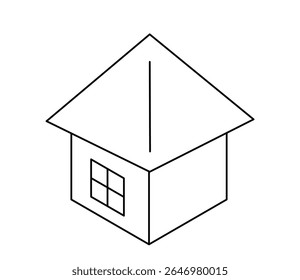 Simple house isometric illustration vector