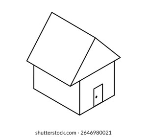 Simple house isometric illustration vector