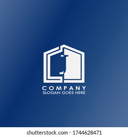 Simple house J letter logo, initial half negative space letter design for business, education, technology style.