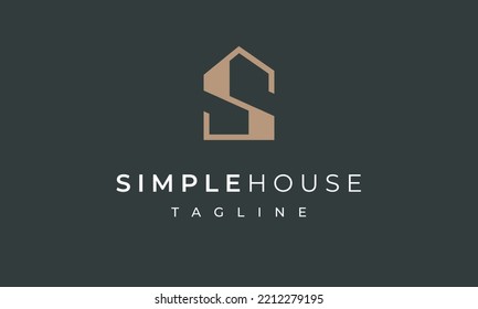 Simple House Letter S Logo for Real Estate and Architecture