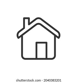 Icono de línea de casa simple. Símbolo premium con estilo de trazo. Diseño del icono de la casa. Ilustración vectorial.