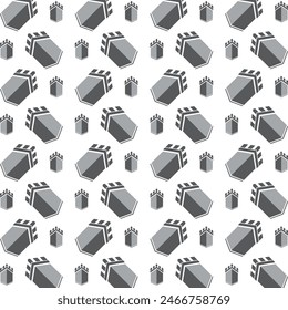 Simple House logical trendy multicolor repeating pattern vector illustration design