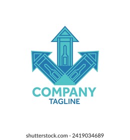 Simple house logo 2 3 4.  Unique, modern, simple.
