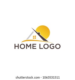 simple house logo design conceopt vector