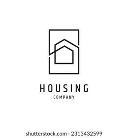 Simple house logo design concept