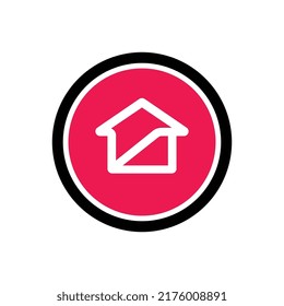 Simple house logo design, minimal home icon  - Vector