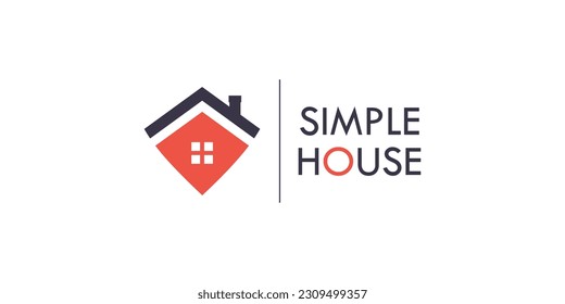Simple house logo design with modern and unique style