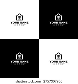 A simple house logo design template