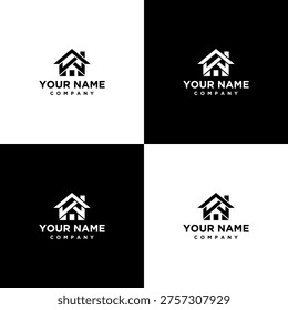 Simple house logo design template
