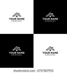 Simple house logo design template