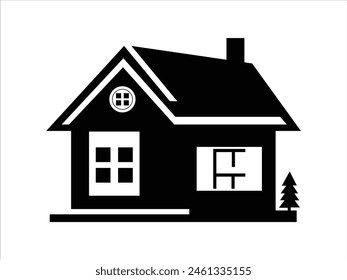Simple house logo design vector