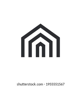 icono del logotipo de la casa simple en fondo blanco