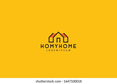 logo de una casa simple. ilustración de una casa en una línea. plantilla de icono de línea vectorial