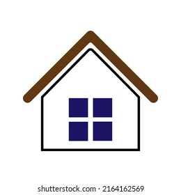 simple house logo illustration used as an object or icon