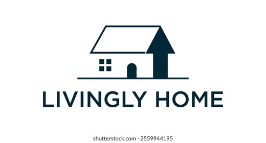 Simple house logo, simple house logo, side house logo