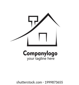 simple house logo vector, suitable for company and brand logos.