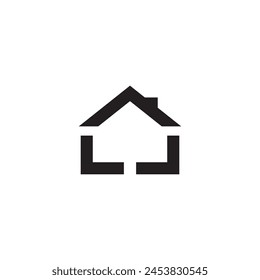 simple house minimalistic logo icon.