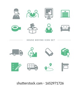 SIMPLE HOUSE MOVING ICON SET	