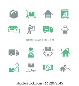 SIMPLE HOUSE MOVING ICON SET	