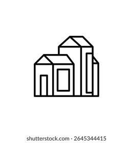 Simple House Outline For Architectural Design Or Real Estate Concept