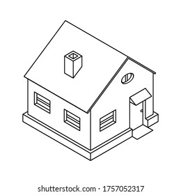 Simple house outline style. Vector.