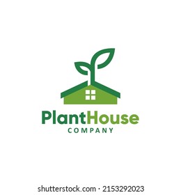 Simple House And Plant For Agriculture Garden Plantatition Logo Vector Design