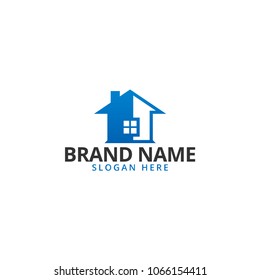 Simple house real estate logo icon design