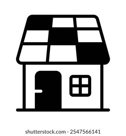 Una casa simple que representa el hogar, la propiedad y los bienes raíces