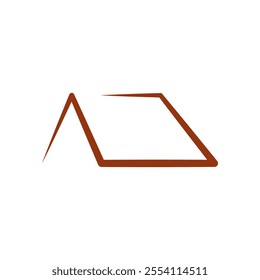 Simple house roof logo, ideal for roofing businesses and real estate branding.