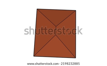 simple house roof view made by sketchup