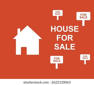simple house for sale background design