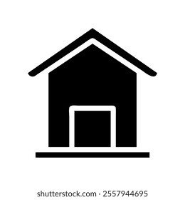 Simple house silhouette icon. Concept of home, real estate, and property.