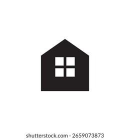 Silueta de casa simple con ventana