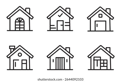 Simple house symbol. Smart home icon collection. Main page pictogram in filled, thin line, outline editable Stroke. House, Technology, Wireless. Professional vector icon.